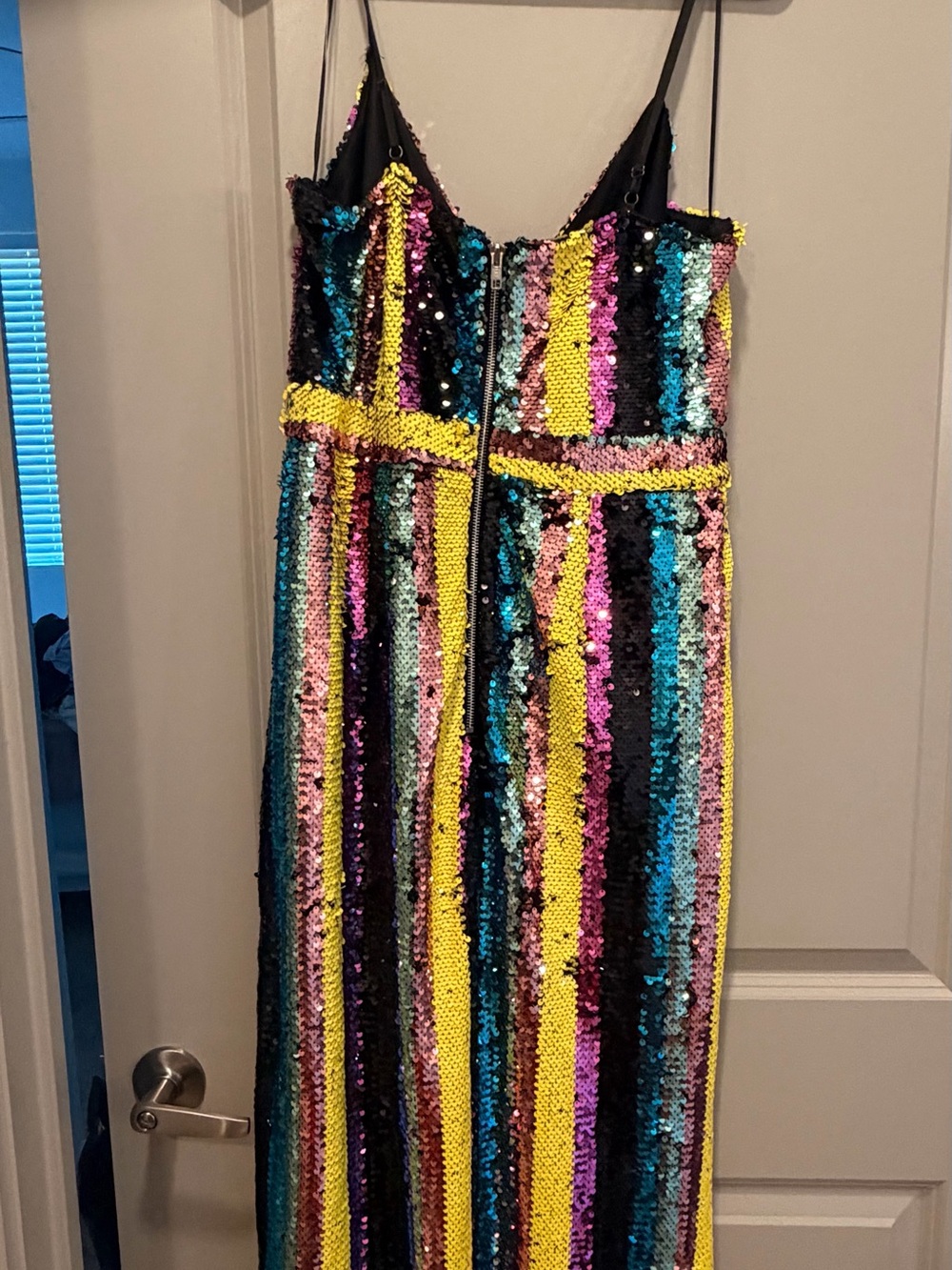 Adelyn Rae Multicolor Sequin Asymmetrical Dress